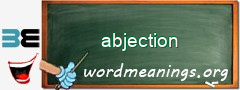 WordMeaning blackboard for abjection